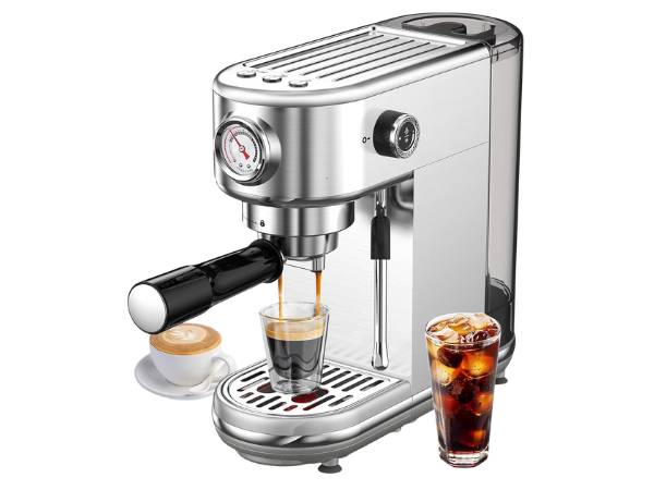 Espresso Machine with Milk Frother, 20 Bar High Pressure Professional Maker